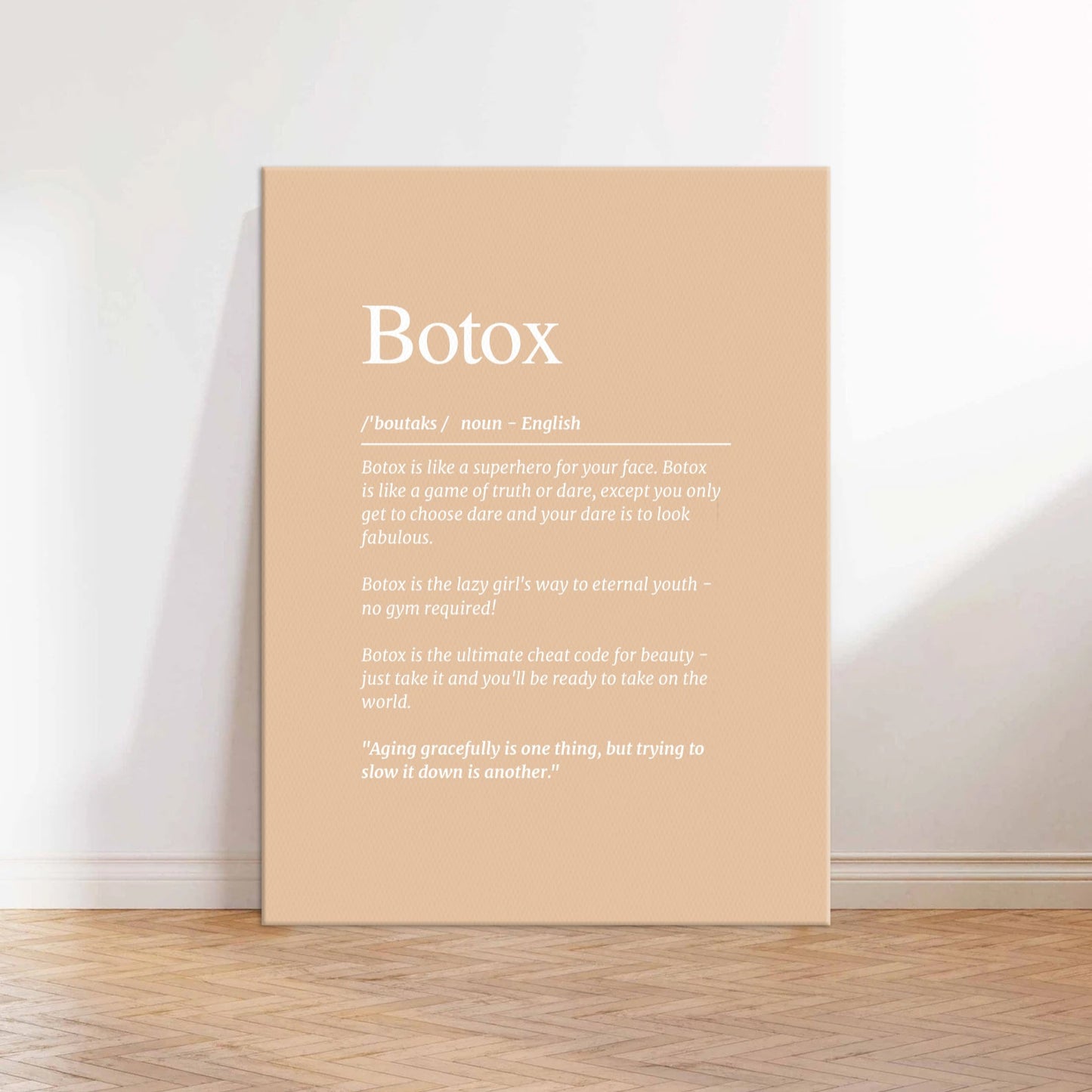 Botox Definition Nude Canvas Wall Art Print