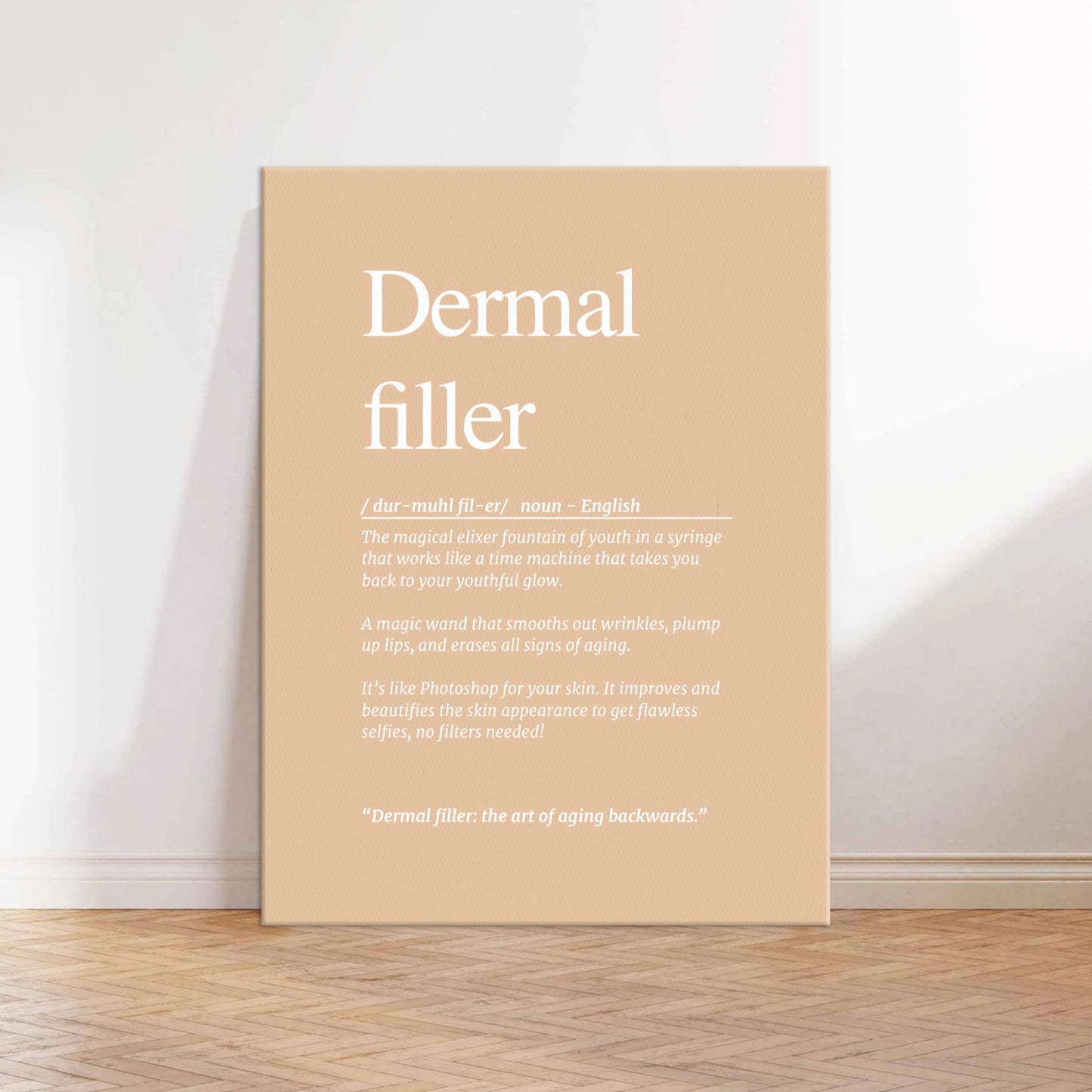 Dermal Filler Definition Nude Canvas Wall Art Print