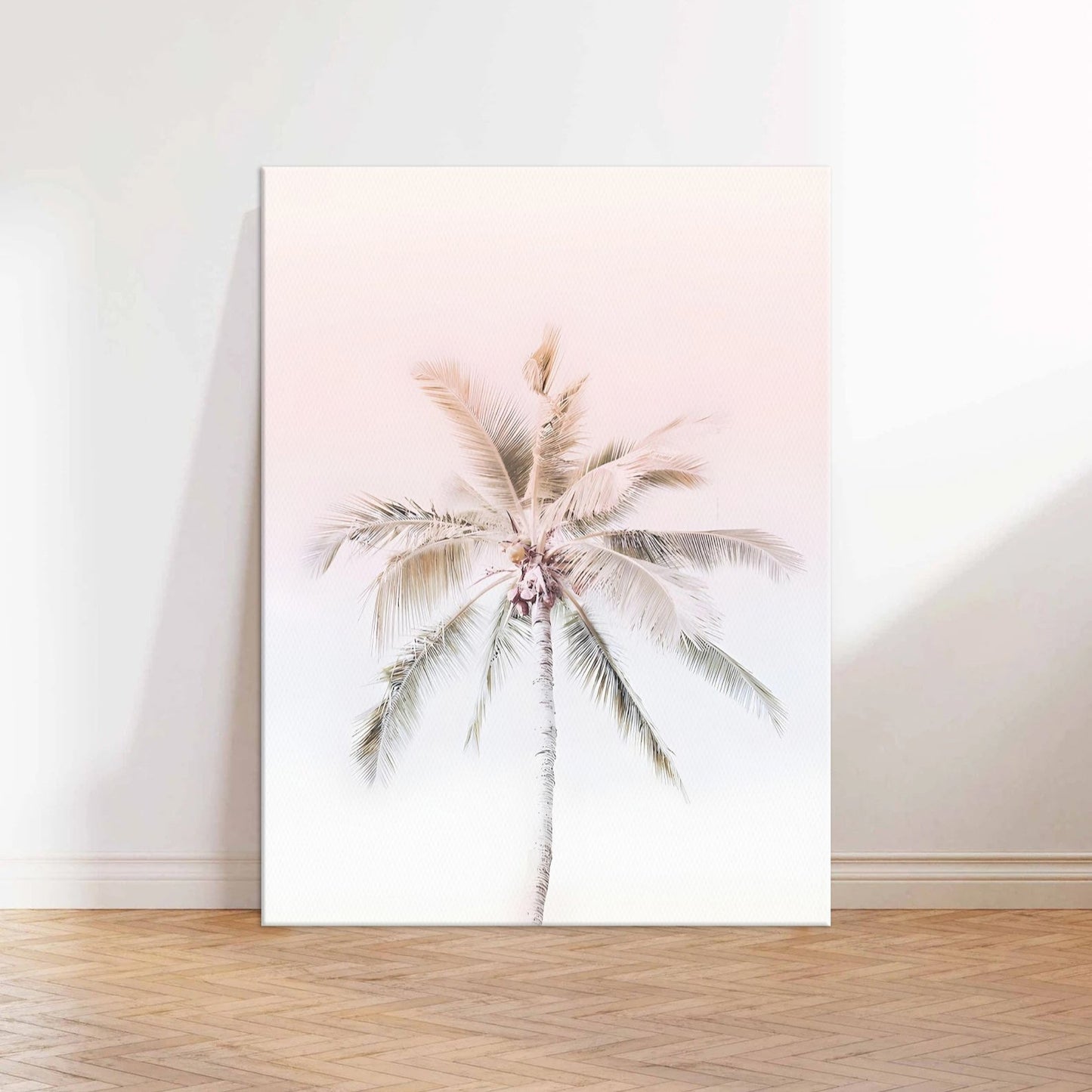 Pastel Palm Tree Canvas Wall Art Print