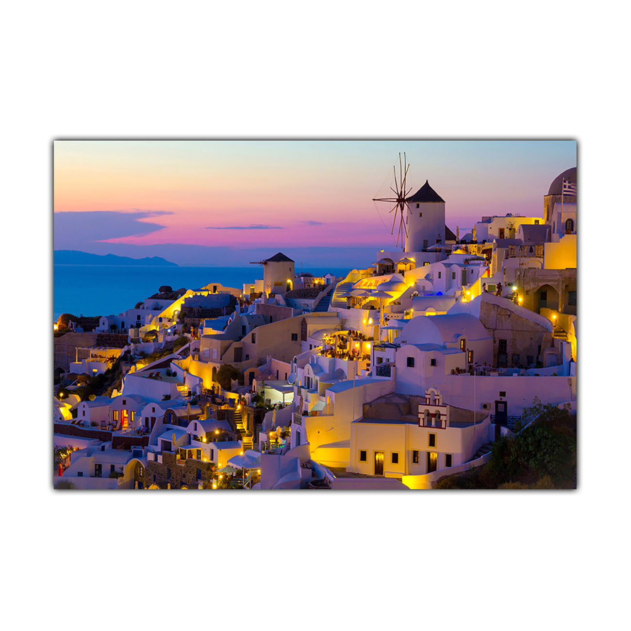 Santorini Greece Greek Island Canvas Wall Art Picture Print for the Living Room, Bedroom, Home Decor