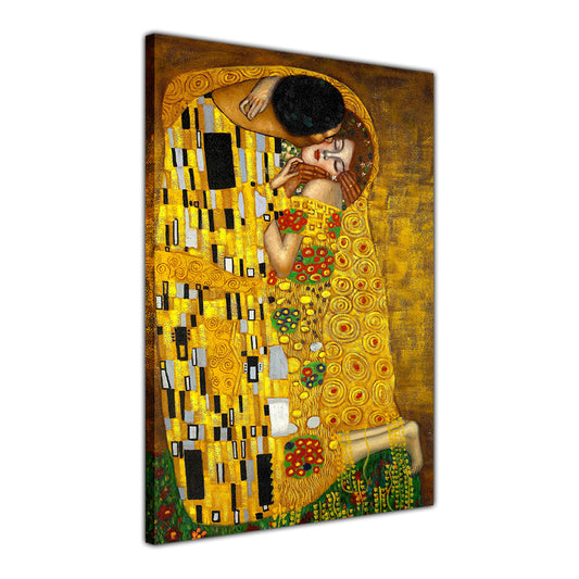 Gustav Klimt The Kiss Canvas Wall Art Picture Print for the Living Room, Bedroom, Home Decor