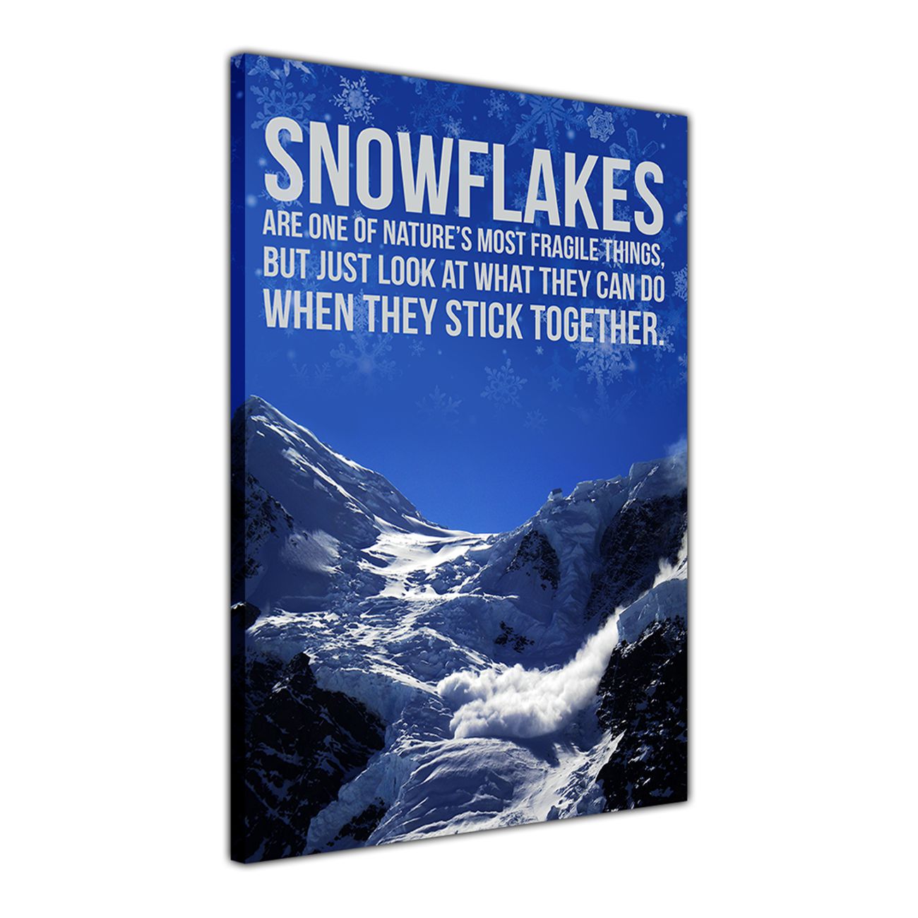 Snowflakes Canvas Wall Art Picture Print for the Living Room, Bedroom, Home Decor