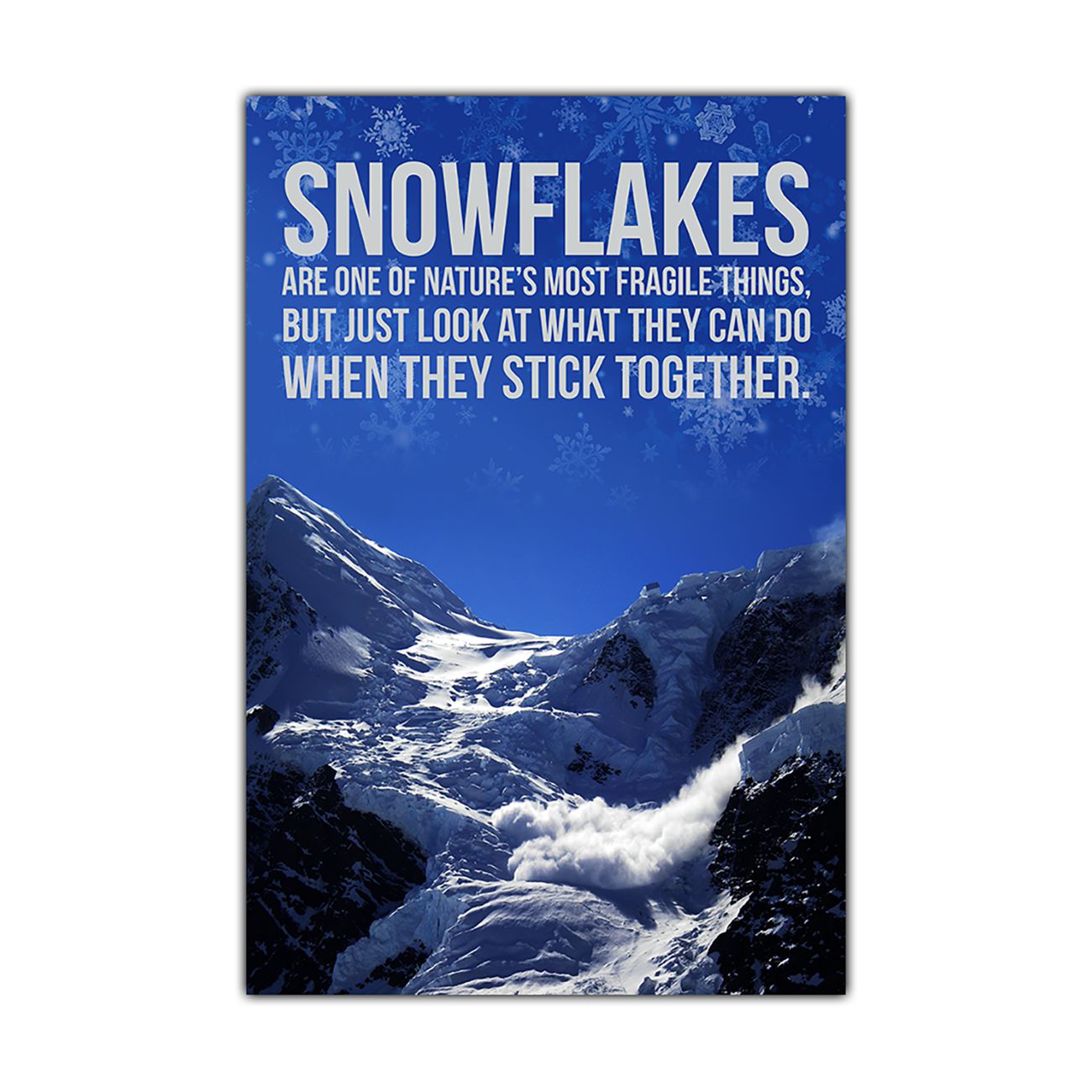 Snowflakes Canvas Wall Art Picture Print for the Living Room, Bedroom, Home Decor