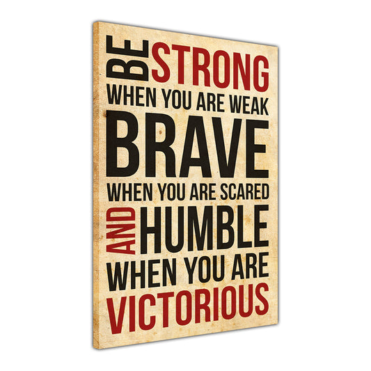 Strong & Victorious Canvas Wall Art Picture Print for the Living Room, Bedroom, Home Decor