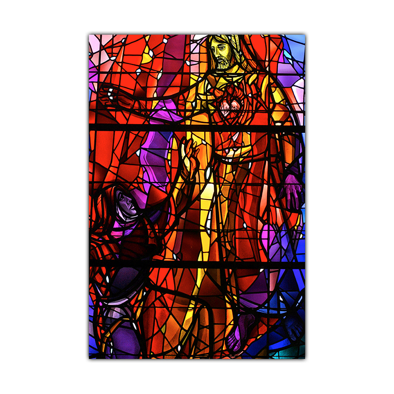 Jesus Crist Mosaic Canvas Wall Art Picture Print for the Living Room, Bedroom, Home Decor
