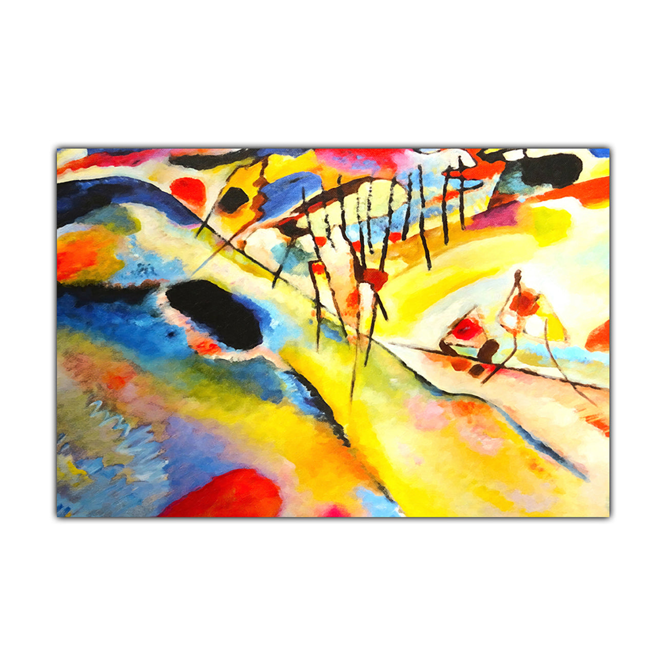 Wassily Kandinsky 1913 Land Canvas Wall Art Picture Print for the Living Room, Bedroom, Home Decor