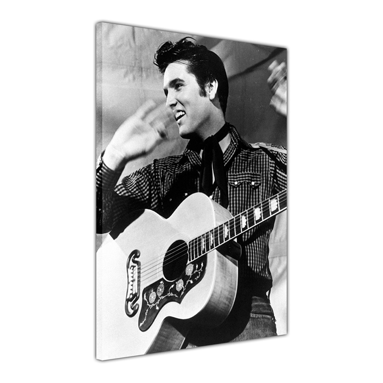 Elvis Presley Guitar Canvas Wall Art Picture Print for the Living Room, Bedroom, Home Decor