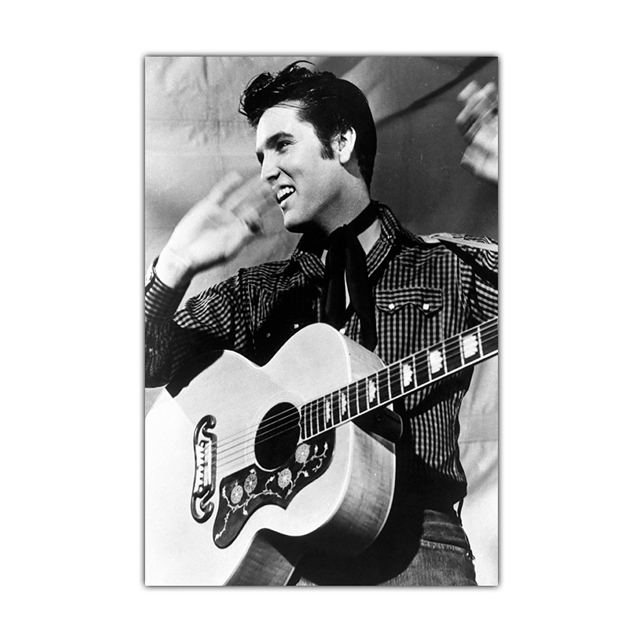Elvis Presley Guitar Canvas Wall Art Picture Print for the Living Room, Bedroom, Home Decor