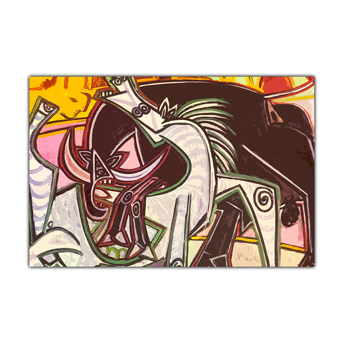 Pablo Picasso Horses Spanish Bull Canvas Wall Art Picture Print for the Living Room, Bedroom, Home Decor