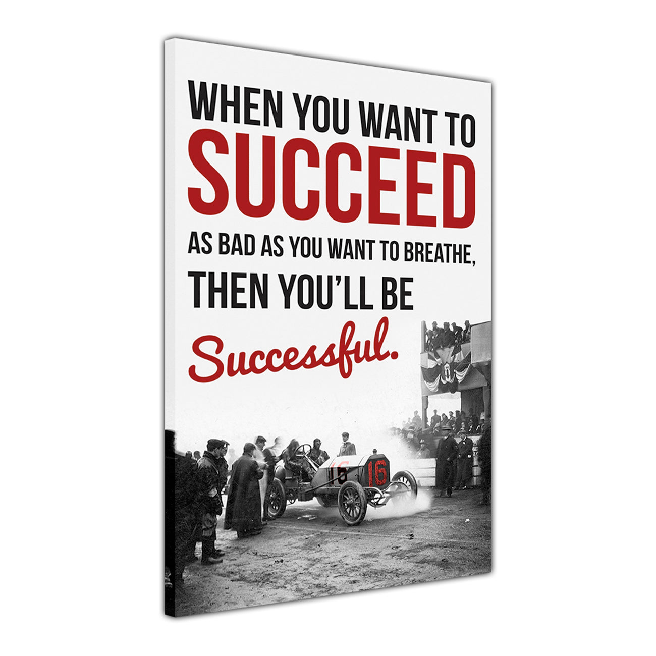 Succeed Locomobile Old Canvas Wall Art Picture Print for the Living Room, Bedroom, Home Decor