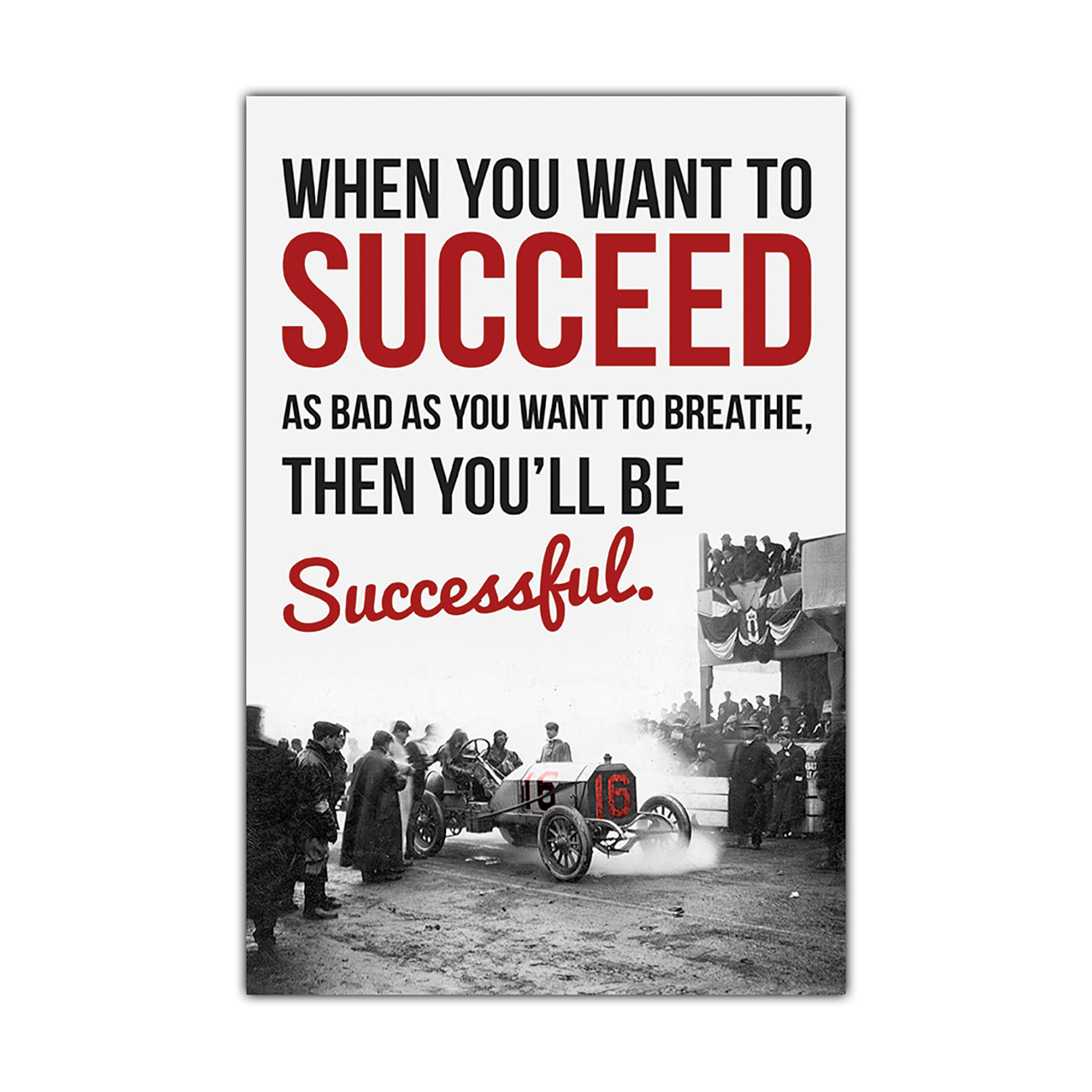 Succeed Locomobile Old Canvas Wall Art Picture Print for the Living Room, Bedroom, Home Decor