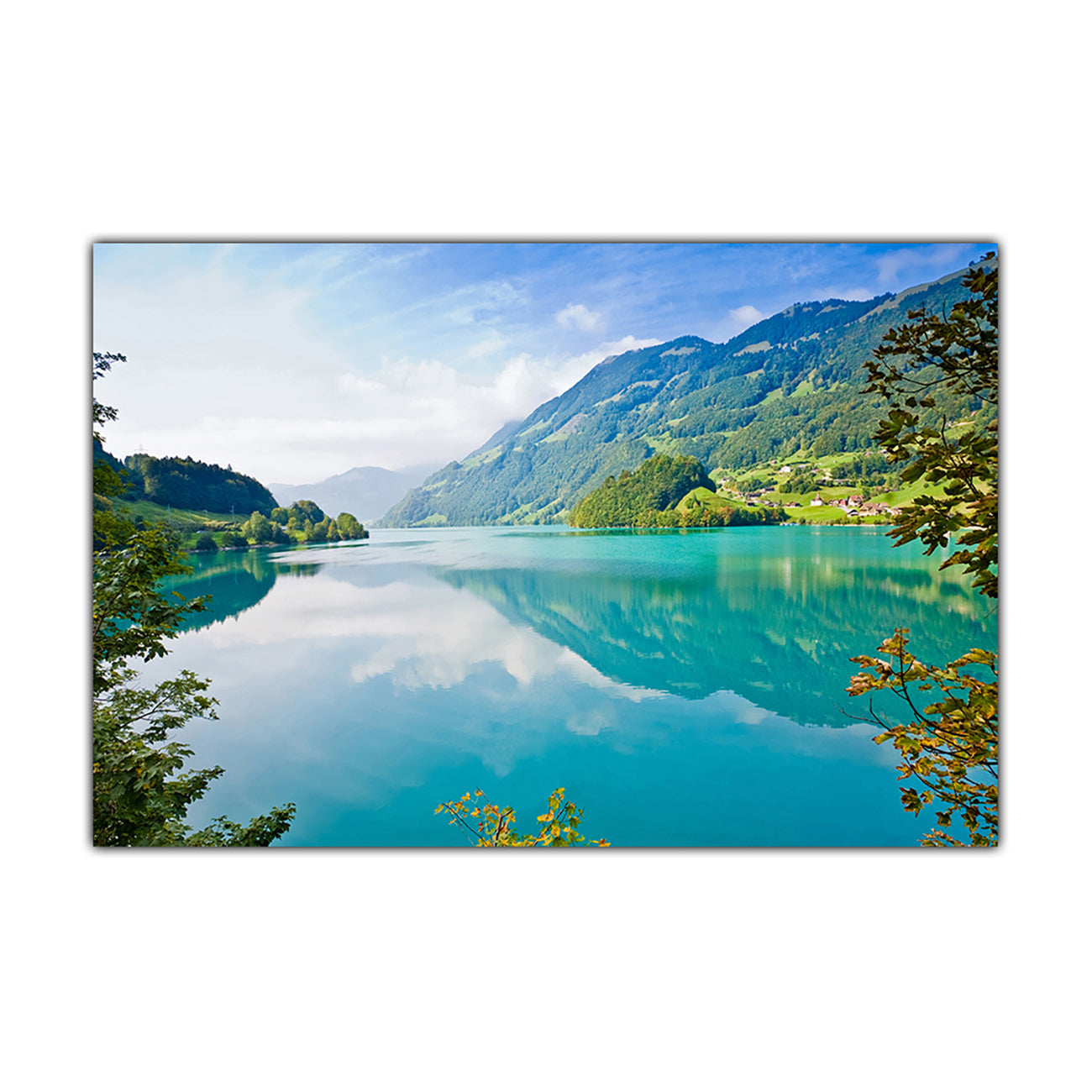 Lake Mountains Forests Canvas Wall Art Picture Print for the Living Room, Bedroom, Home Decor
