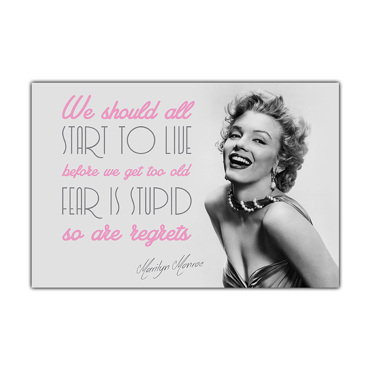 Marilyn Monre Live Q Canvas Wall Art Picture Print for the Living Room, Bedroom, Home Decor