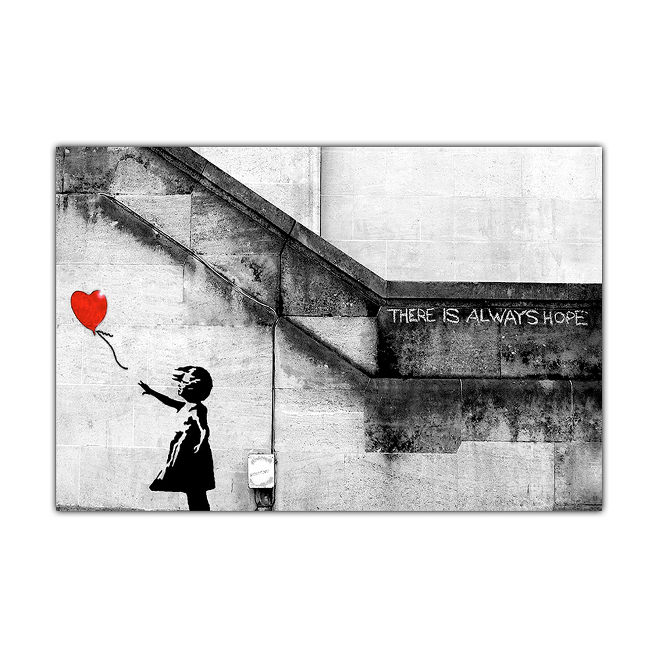 Banksy There is Always Hope Canvas Wall Art Picture Print for the Living Room, Bedroom, Home Decor
