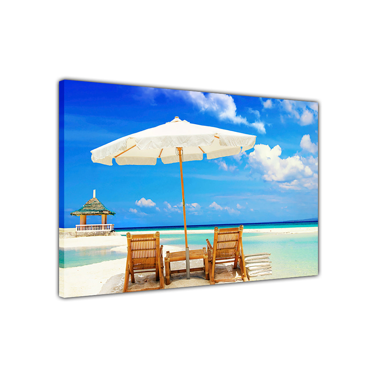Beach Holiday Canvas Wall Art Picture Print for the Living Room, Bedroom, Home Decor