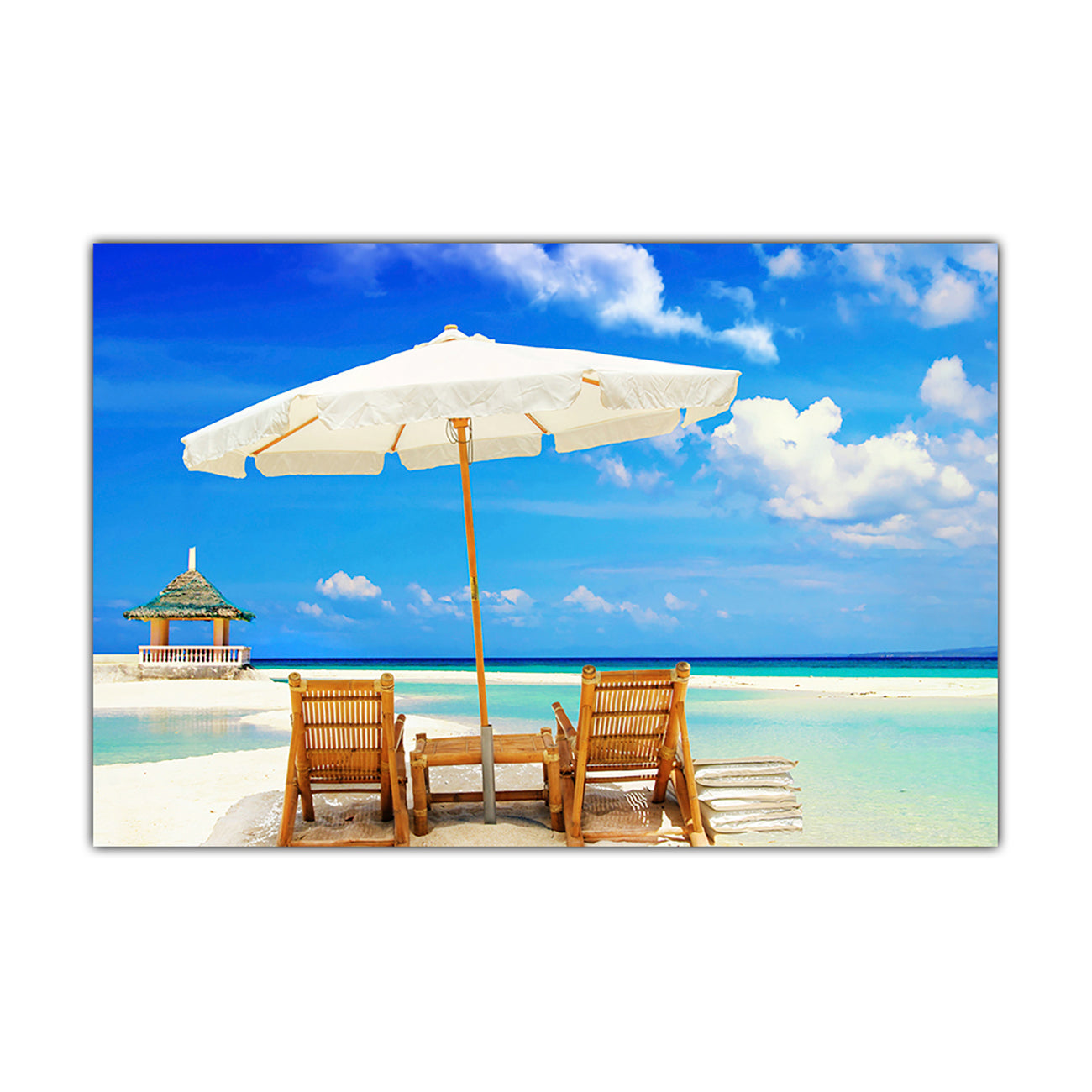 Beach Holiday Canvas Wall Art Picture Print for the Living Room, Bedroom, Home Decor