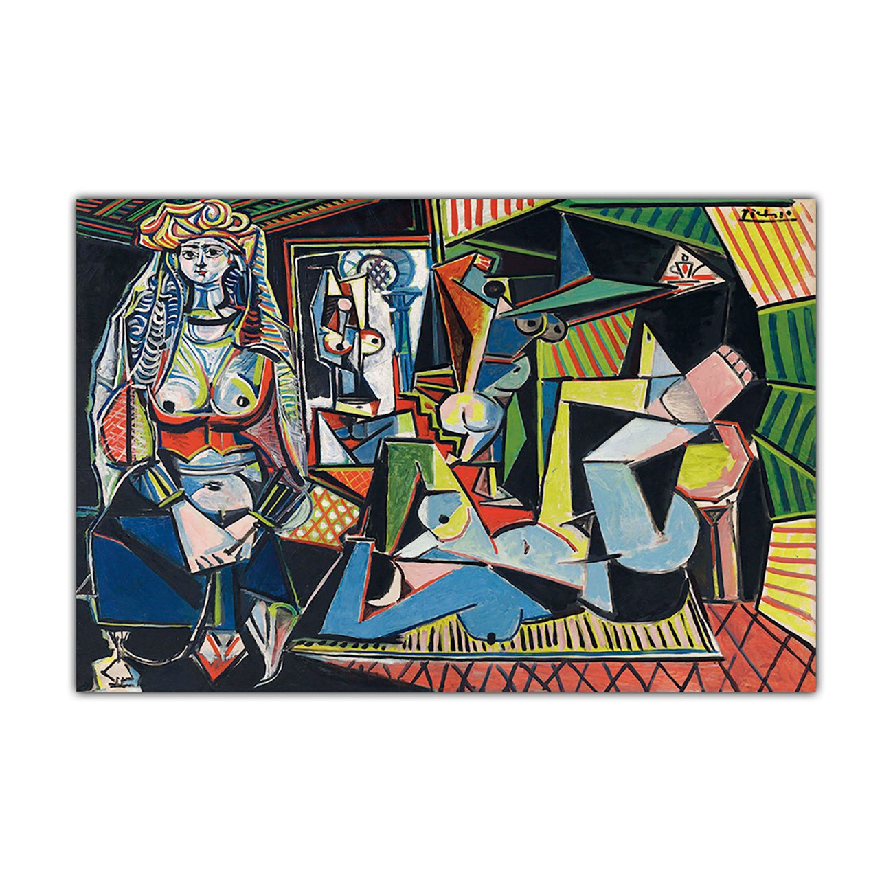 Pablo Picasso 1955 Les Femmesd A'lger Canvas Wall Art Picture Print for the Living Room, Bedroom, Home Decor