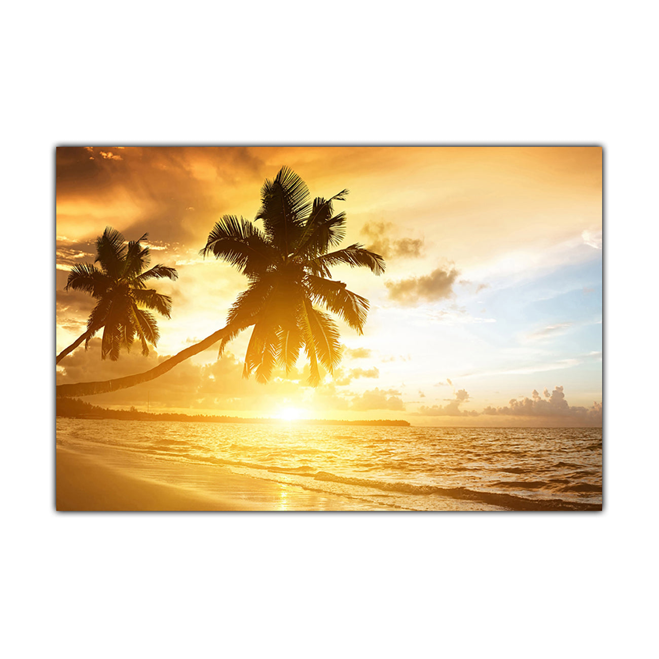 Tropical Beach Canvas Wall Art Picture Print for the Living Room, Bedroom, Home Decor
