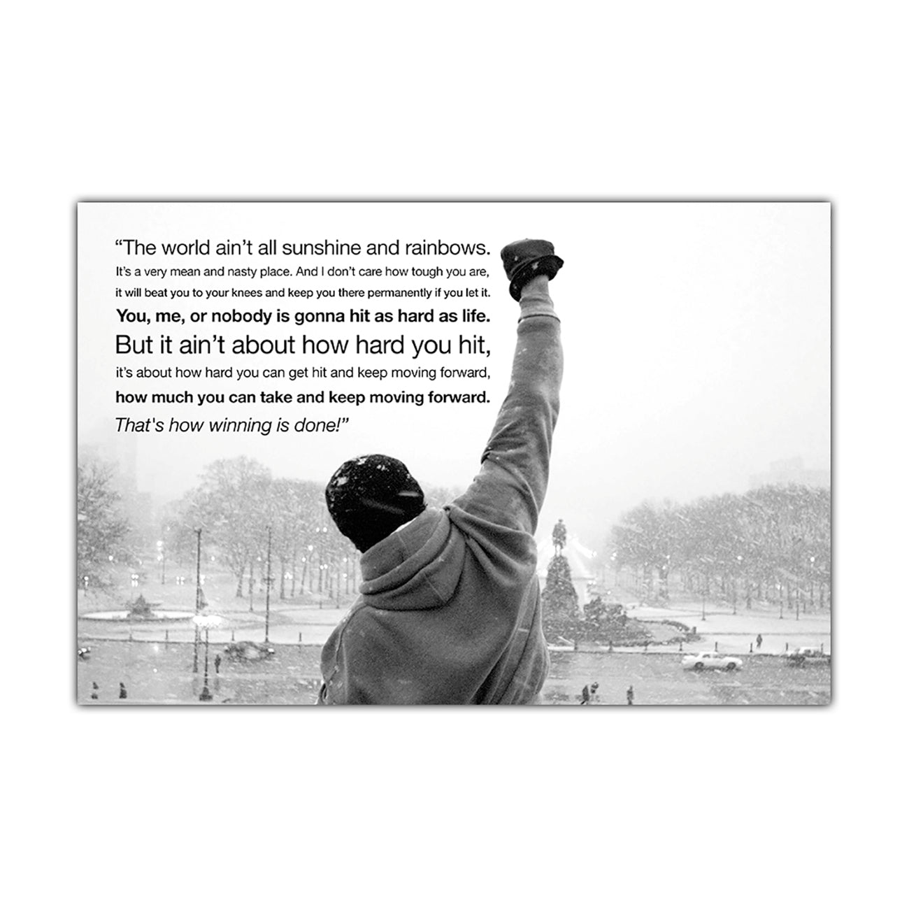 Rocky BW Canvas Wall Art Picture Print for the Living Room, Bedroom, Home Decor