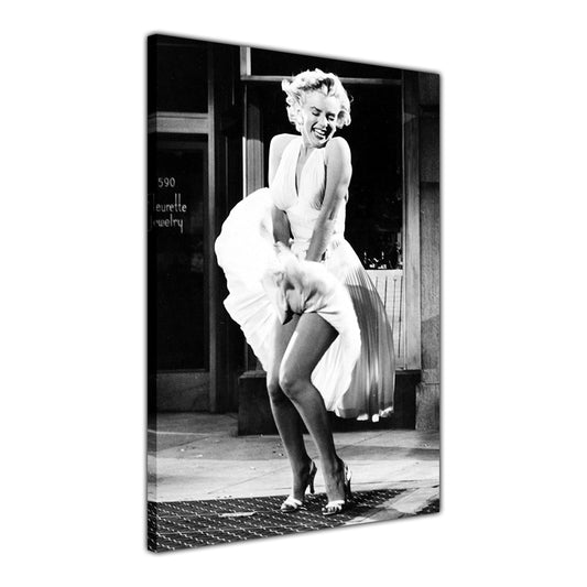 Marilyn Monroe Subway Shoot Canvas Wall Art Picture Print for the Living Room, Bedroom, Home Decor