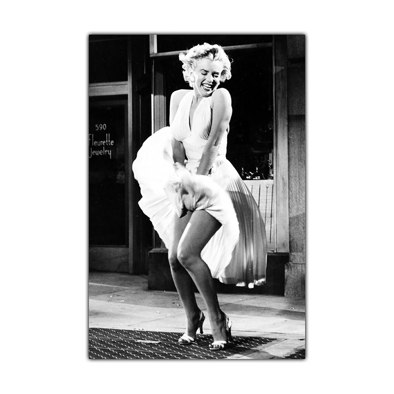 Marilyn Monroe Subway Shoot Canvas Wall Art Picture Print for the Living Room, Bedroom, Home Decor