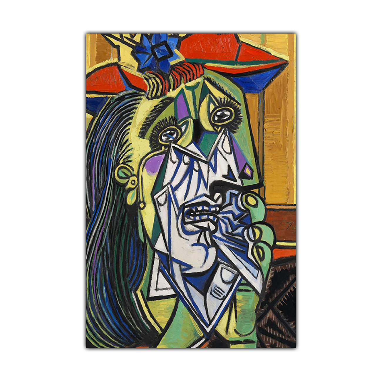 Pablo Picasso Weeping Woman Canvas Wall Art Picture Print for the Living Room, Bedroom, Home Decor
