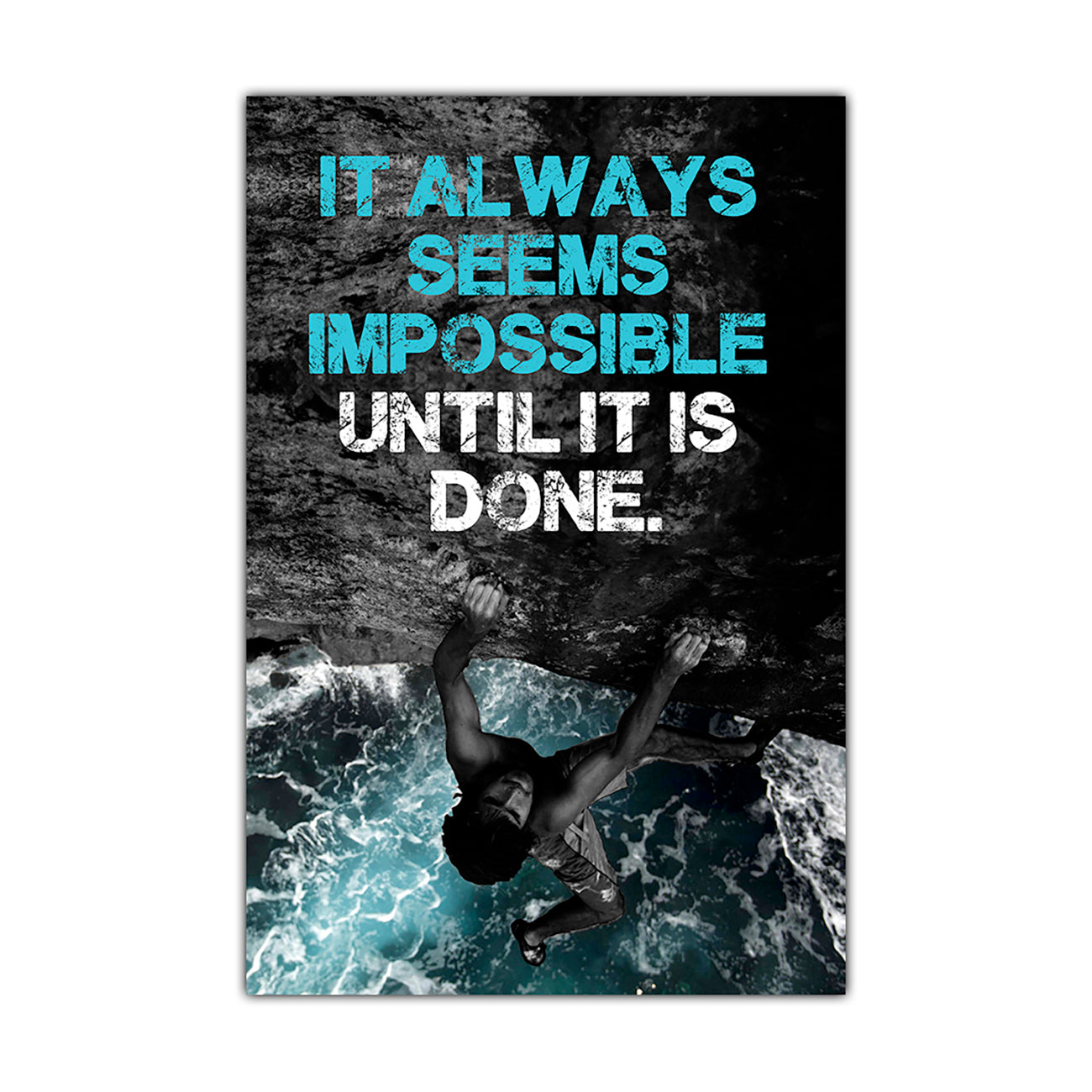 Impossible Until Done Canvas Wall Art Picture Print for the Living Room, Bedroom, Home Decor