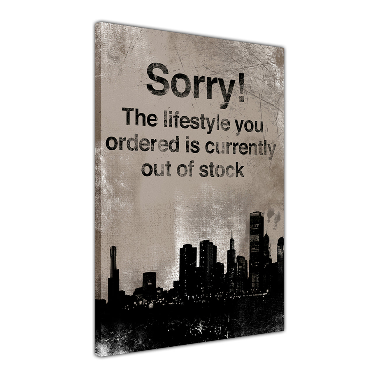 Banksy Sorry QPORT Canvas Wall Art Picture Print for the Living Room, Bedroom, Home Decor