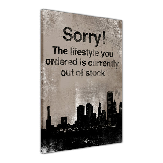 Banksy Sorry QPORT Canvas Wall Art Picture Print for the Living Room, Bedroom, Home Decor