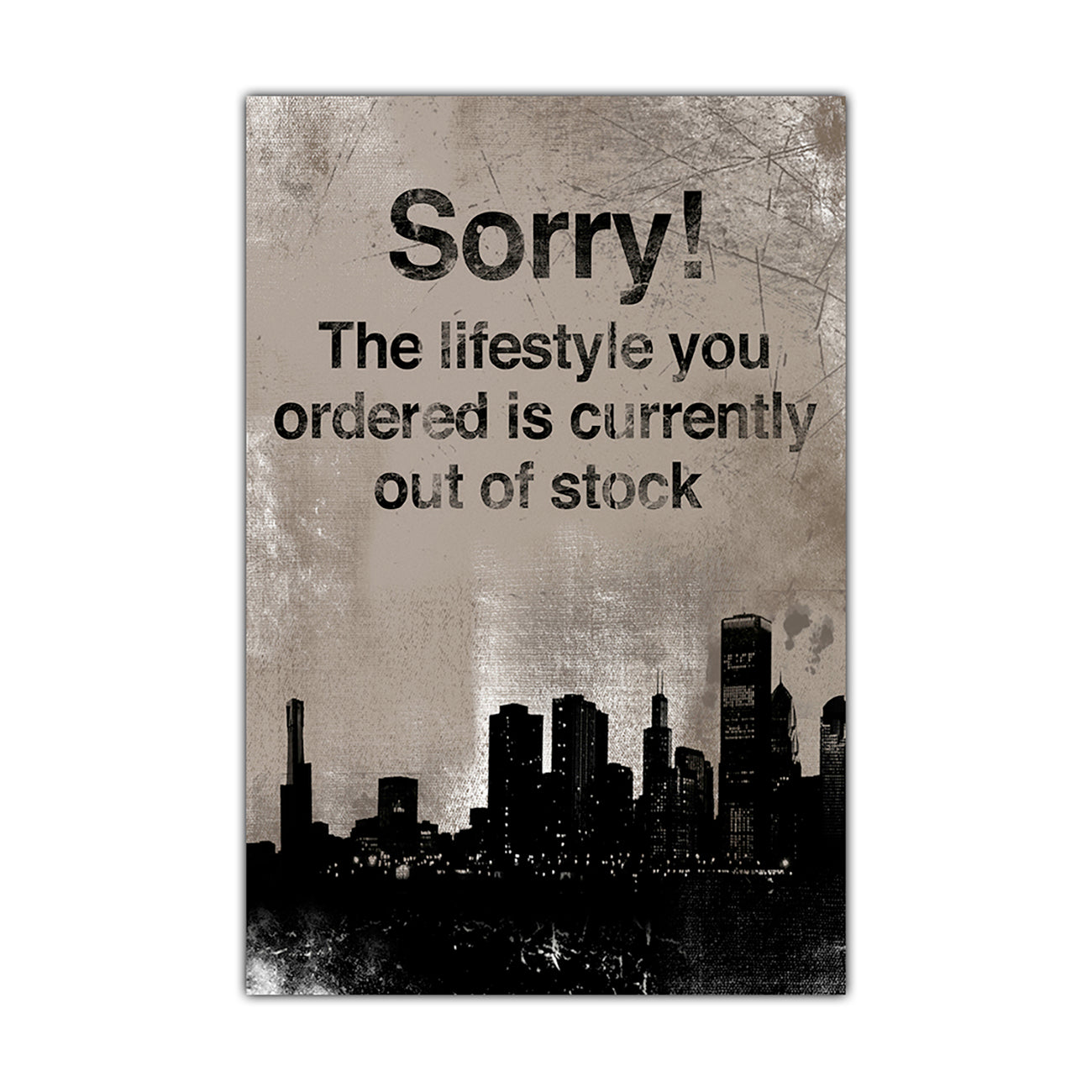 Banksy Sorry QPORT Canvas Wall Art Picture Print for the Living Room, Bedroom, Home Decor