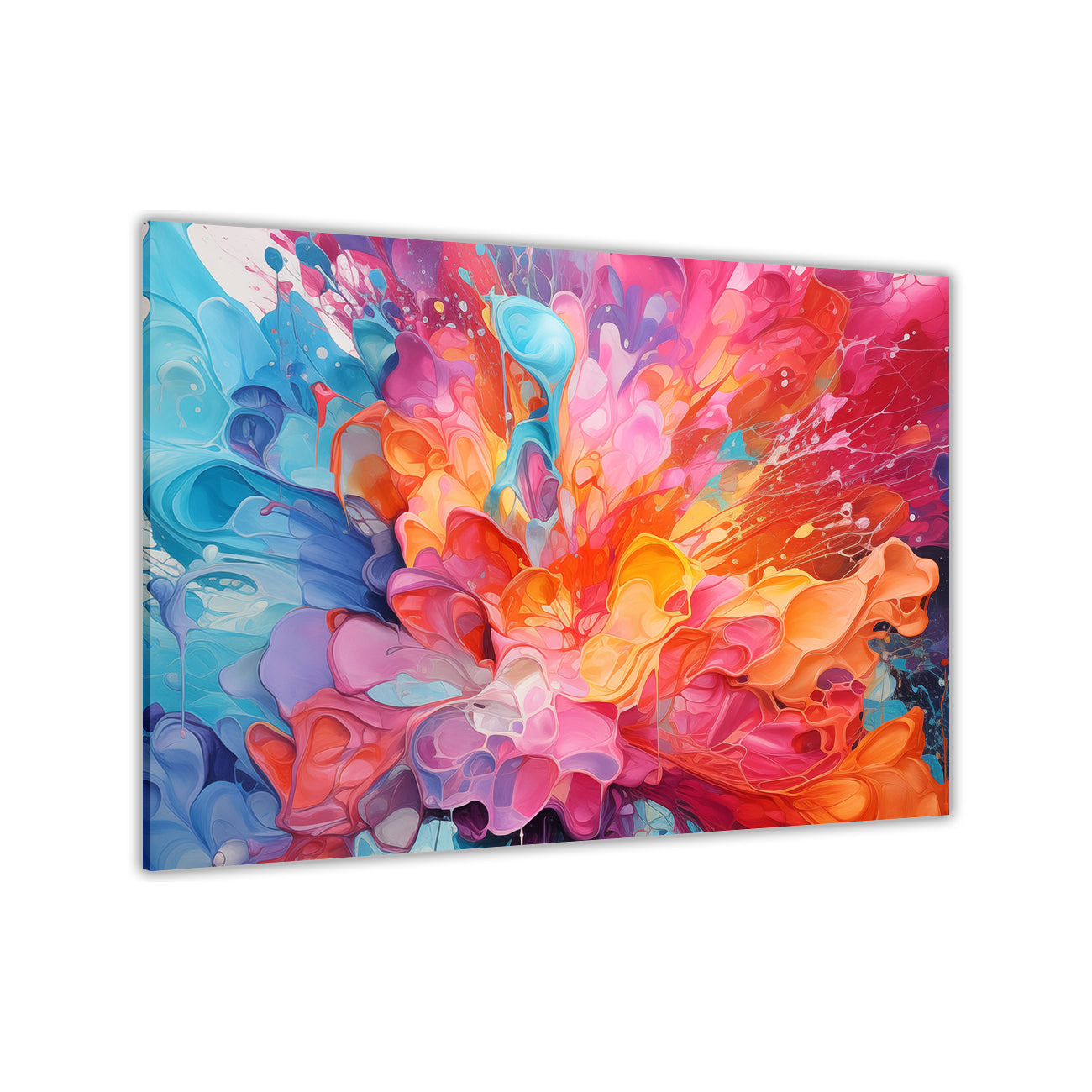 Colourful Painting Abstract Canvas Wall Art Picture Print for the Living Room, Bedroom, Home Decor