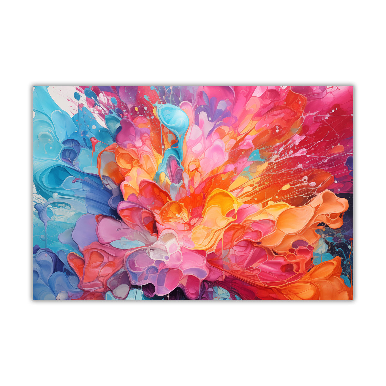 Colourful Painting Abstract Canvas Wall Art Picture Print for the Living Room, Bedroom, Home Decor