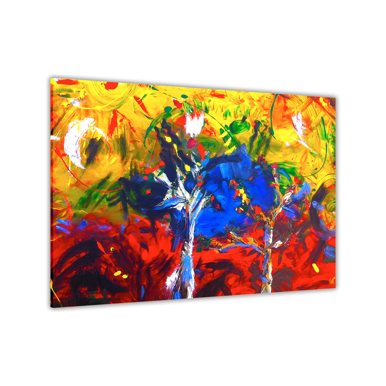 Colourful Tree Art Abstract Canvas Wall Art Picture Print for the Living Room, Bedroom, Home Decor