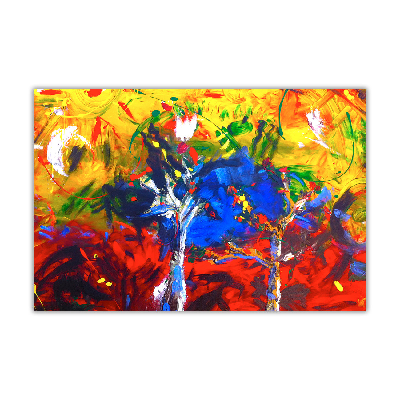 Colourful Tree Art Abstract Canvas Wall Art Picture Print for the Living Room, Bedroom, Home Decor