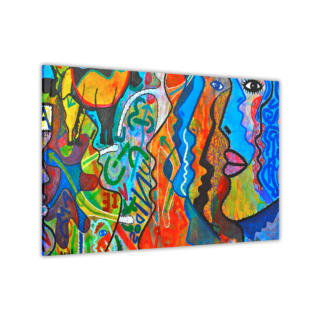 Faces Abstract Canvas Wall Art Picture Print for the Living Room, Bedroom, Home Decor
