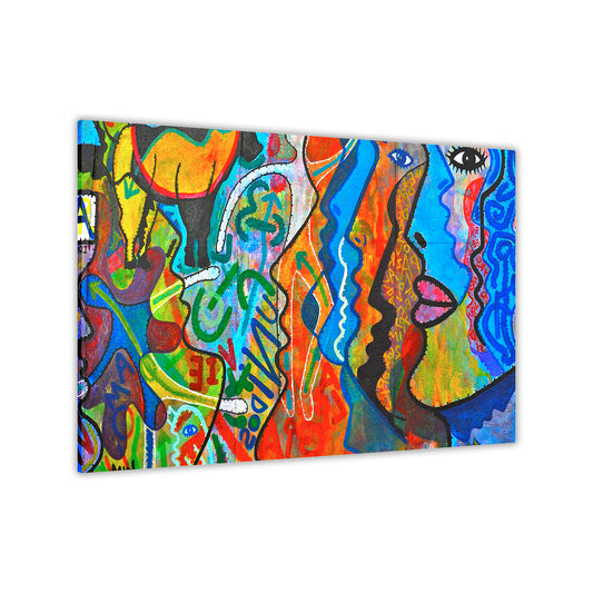 Faces Abstract Canvas Wall Art Picture Print for the Living Room, Bedroom, Home Decor