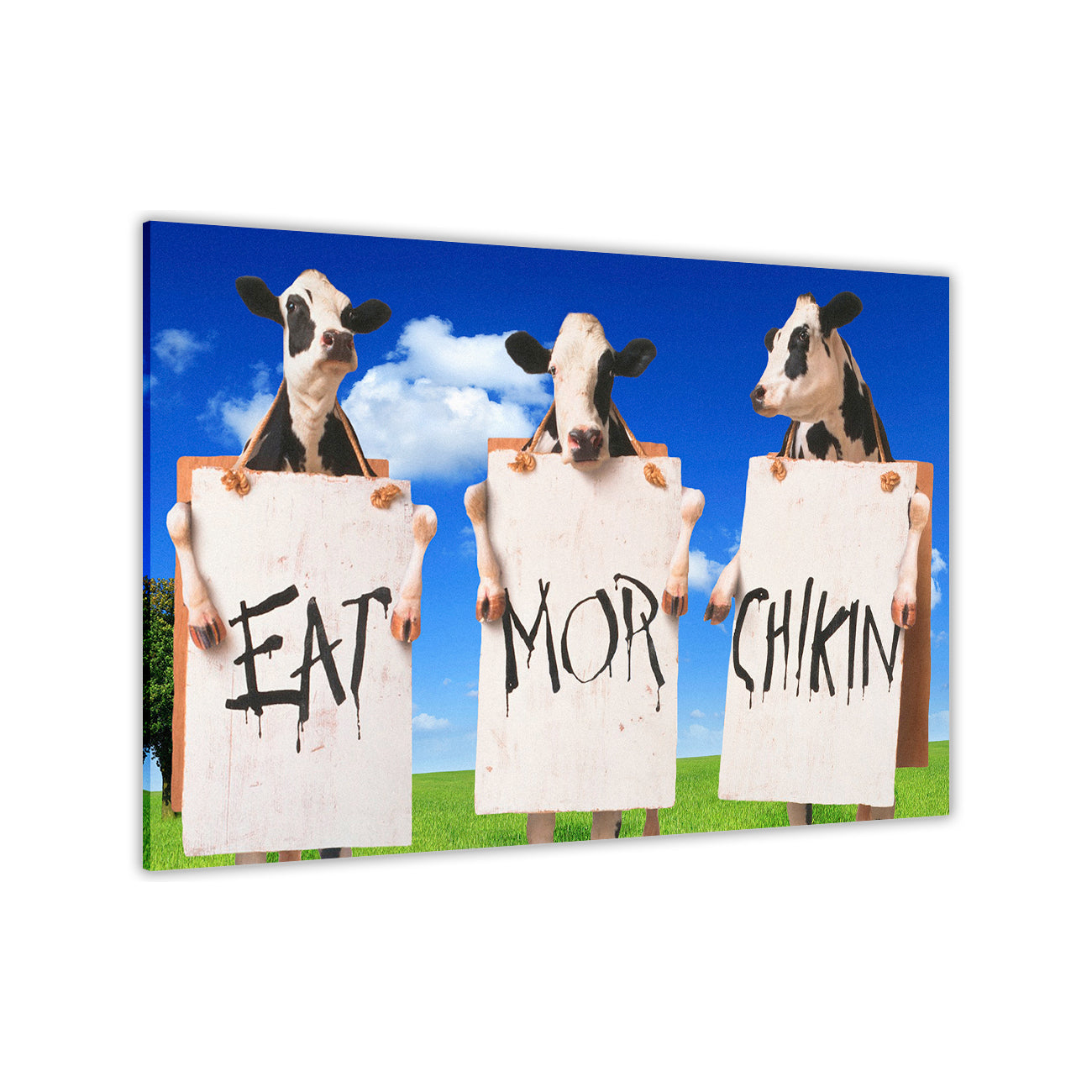 Eat More Chicken Canvas Wall Art Picture Print for the Living Room, Bedroom, Home Decor
