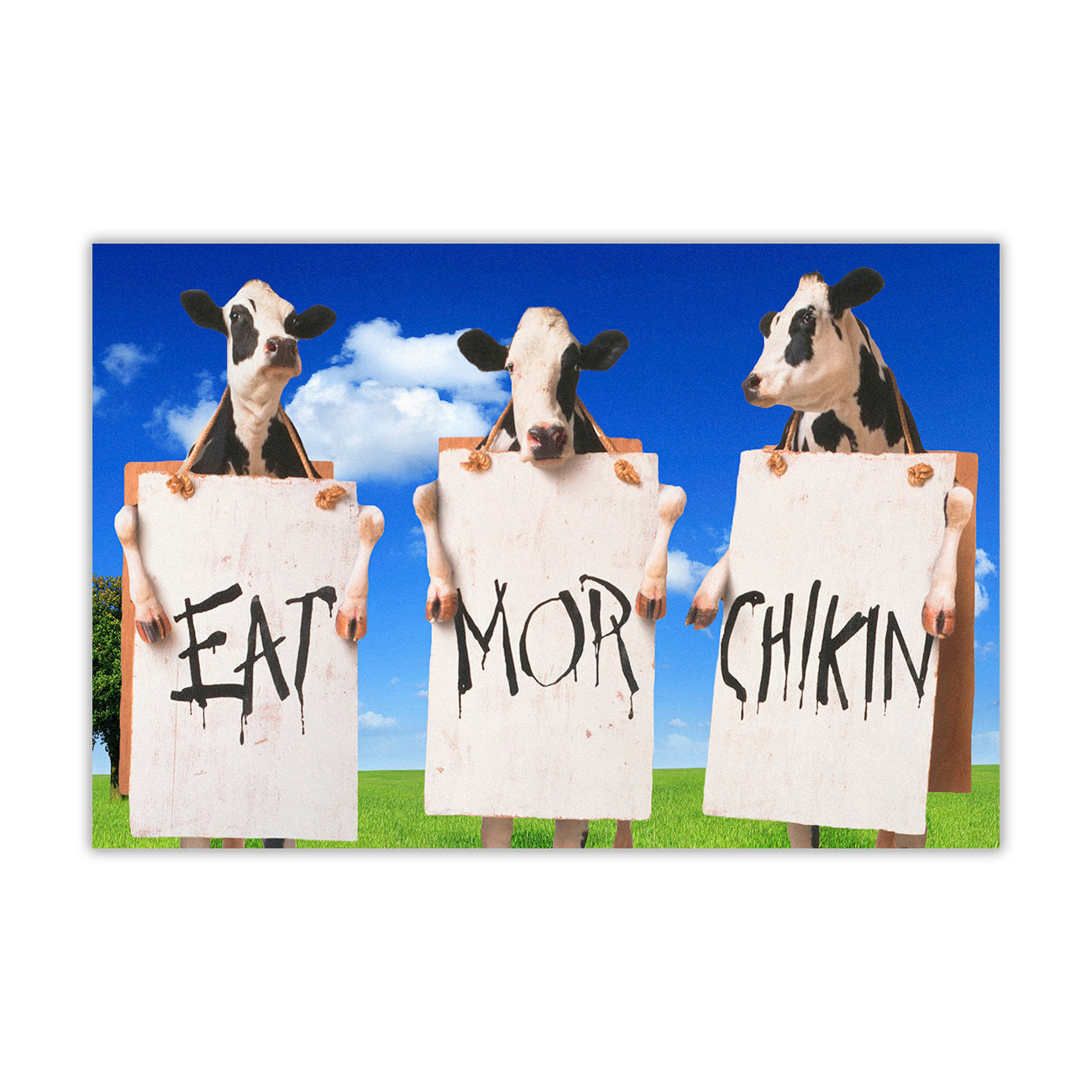 Eat More Chicken Canvas Wall Art Picture Print for the Living Room, Bedroom, Home Decor