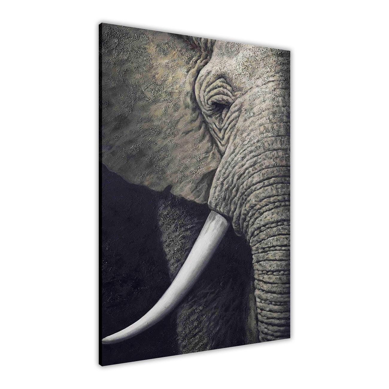 Elephant Oil Painting Canvas Wall Art Picture Print for the Living Room, Bedroom, Home Decor
