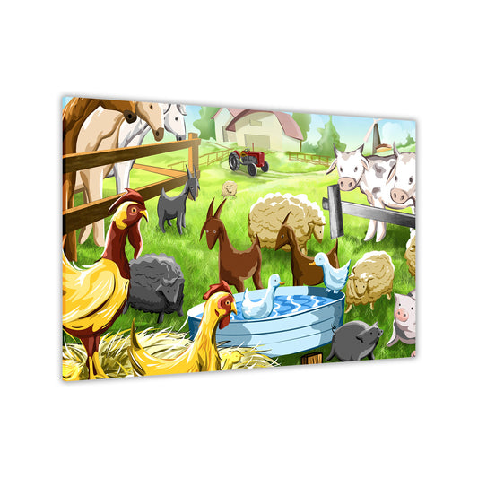 Farm Animals Canvas Wall Art Picture Print for the Living Room, Bedroom, Home Decor