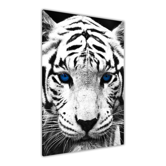 White Tiger Portrait Canvas Wall Art Picture Print for the Living Room, Bedroom, Home Decor