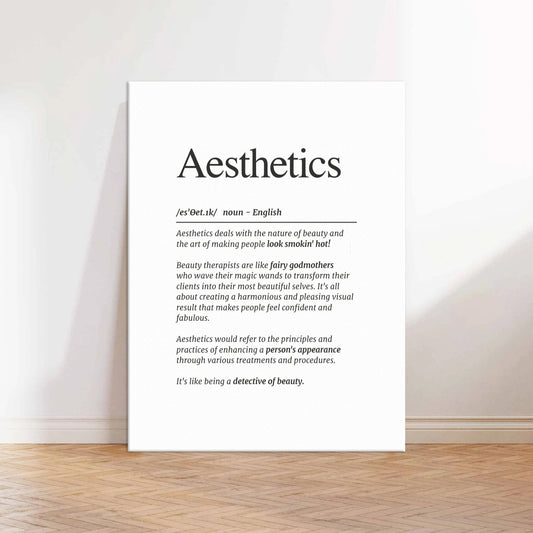 Aesthetics Definition Canvas Wall Art Print