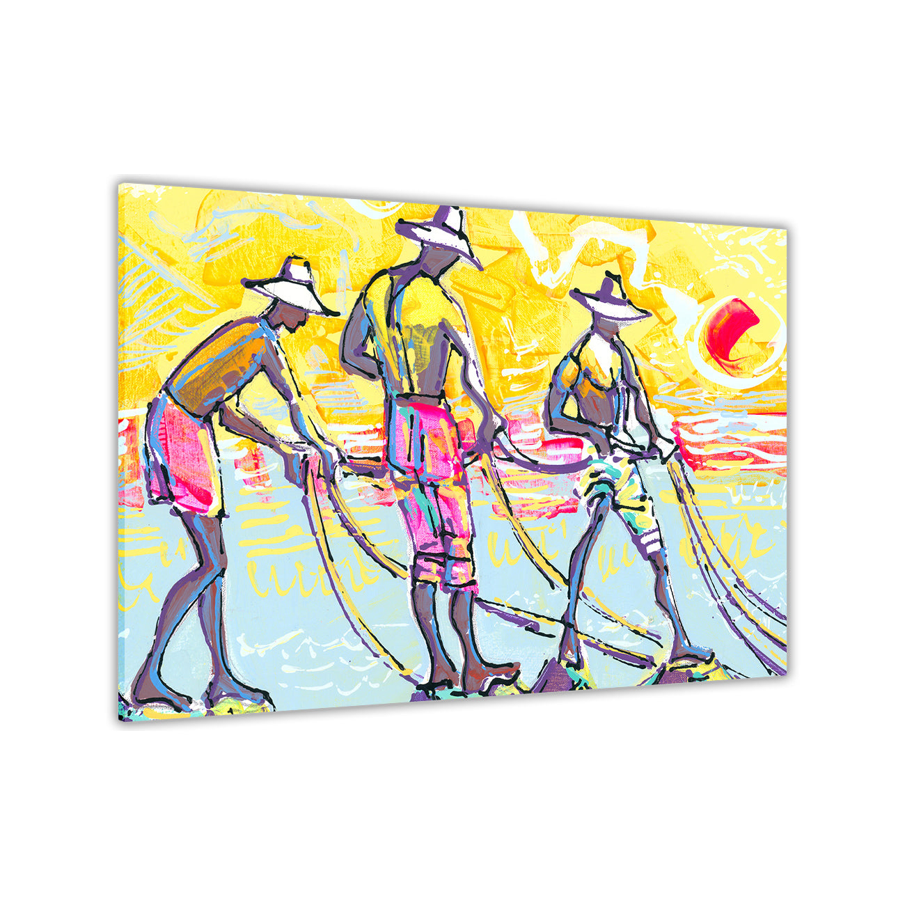 Brazilian Fisherman Canvas Wall Art Picture Print for the Living Room, Bedroom, Home Decor