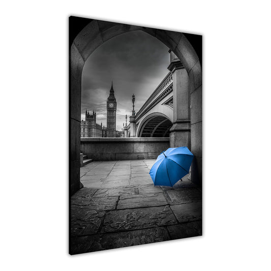 Big Ben Umbrella Canvas Wall Art Picture Print for the Living Room, Bedroom, Home Decor