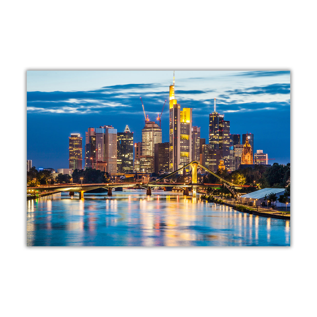 Germany Frankfurt Canvas Wall Art Picture Print for the Living Room, Bedroom, Home Decor