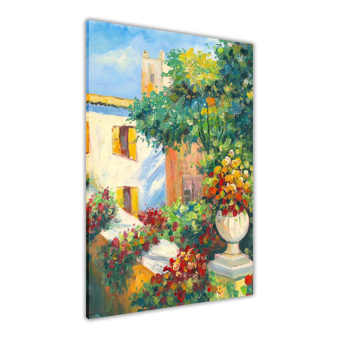 Ibiza Spain Oil Painting Canvas Wall Art Picture Print for the Living Room, Bedroom, Home Decor