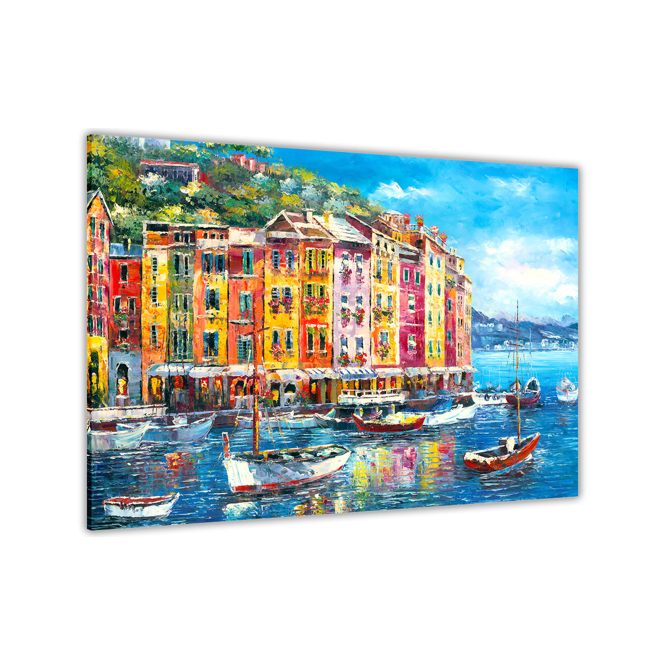 Italy Liguria Canvas Wall Art Picture Print for the Living Room, Bedroom, Home Decor
