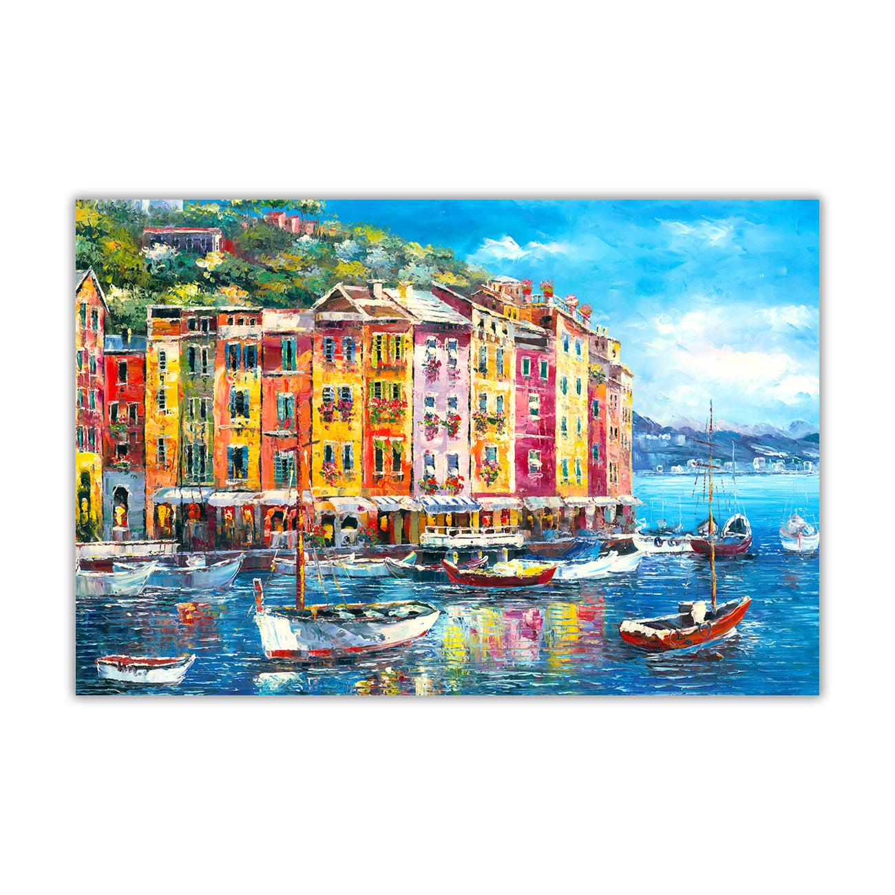 Italy Liguria Canvas Wall Art Picture Print for the Living Room, Bedroom, Home Decor