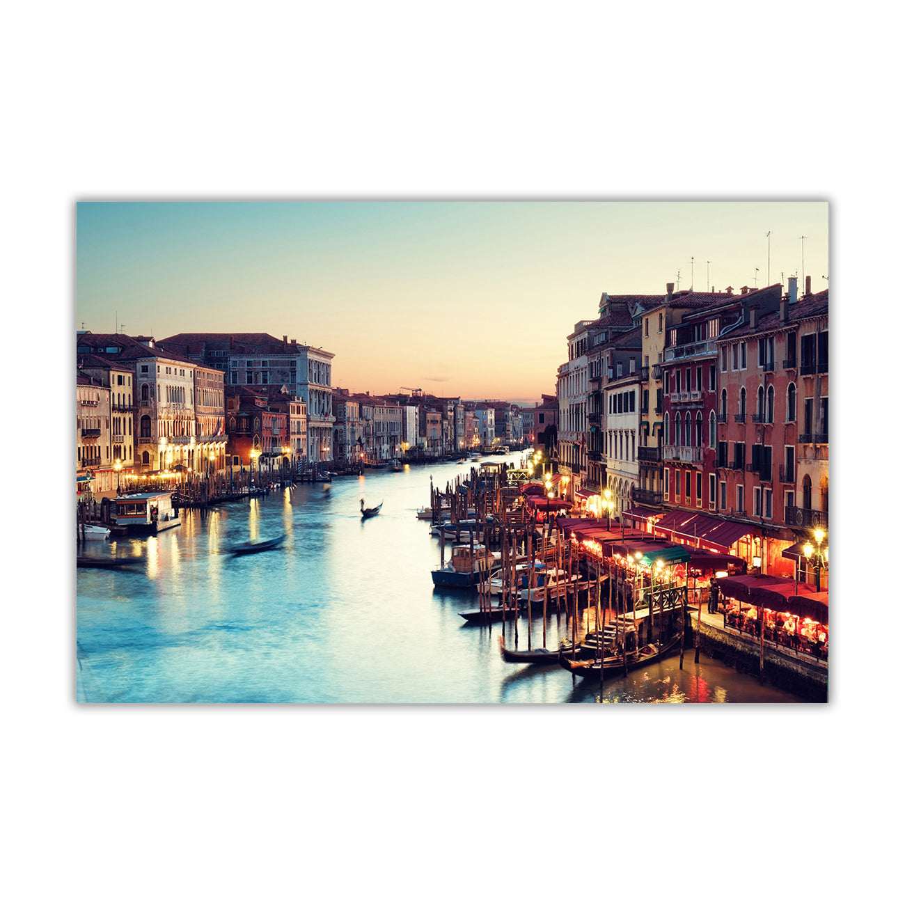 Italy Venice Sunset Canvas Wall Art Picture Print for the Living Room, Bedroom, Home Decor