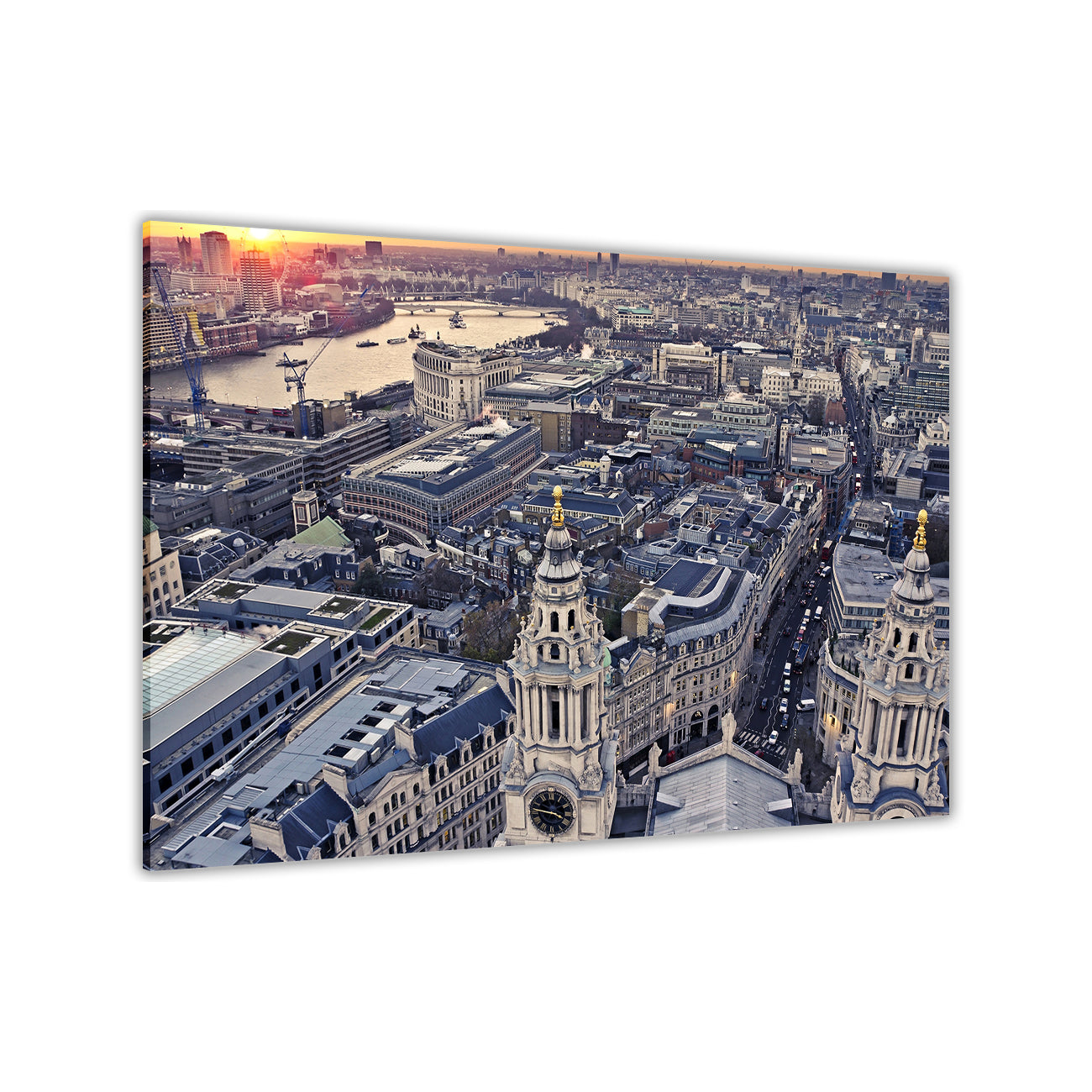 London Cathedral Aerial Canvas Wall Art Picture Print for the Living Room, Bedroom, Home Decor